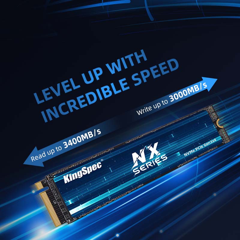 Ổ cứng SSD M2 NVMe KingSpec NX Series 2280 M.2 PCIe | 128Gb 256Gb 512Gb