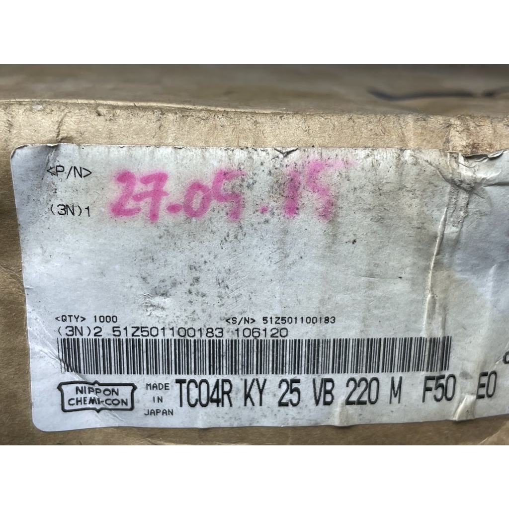 10 Chiếc tụ điện 220uF 25V KY Nippon Chemicon