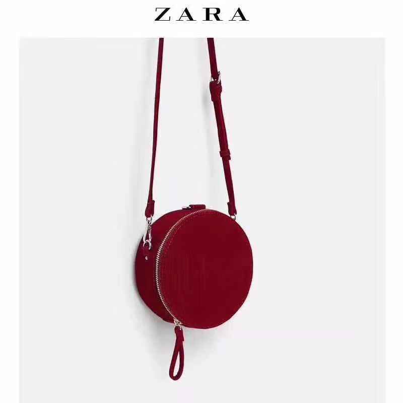 Zara Túi Xách Đeo Vai Hình Tròn Thời Trang Dành Cho Nữ