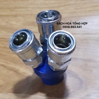 Đầu nối chia hơi tròn 2 ngã và 3 ngã dùng cho máy bơm khí nén