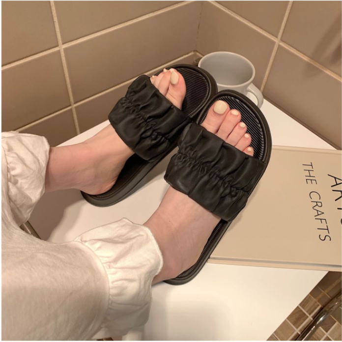 Dép lê trơn viền nhún cao su