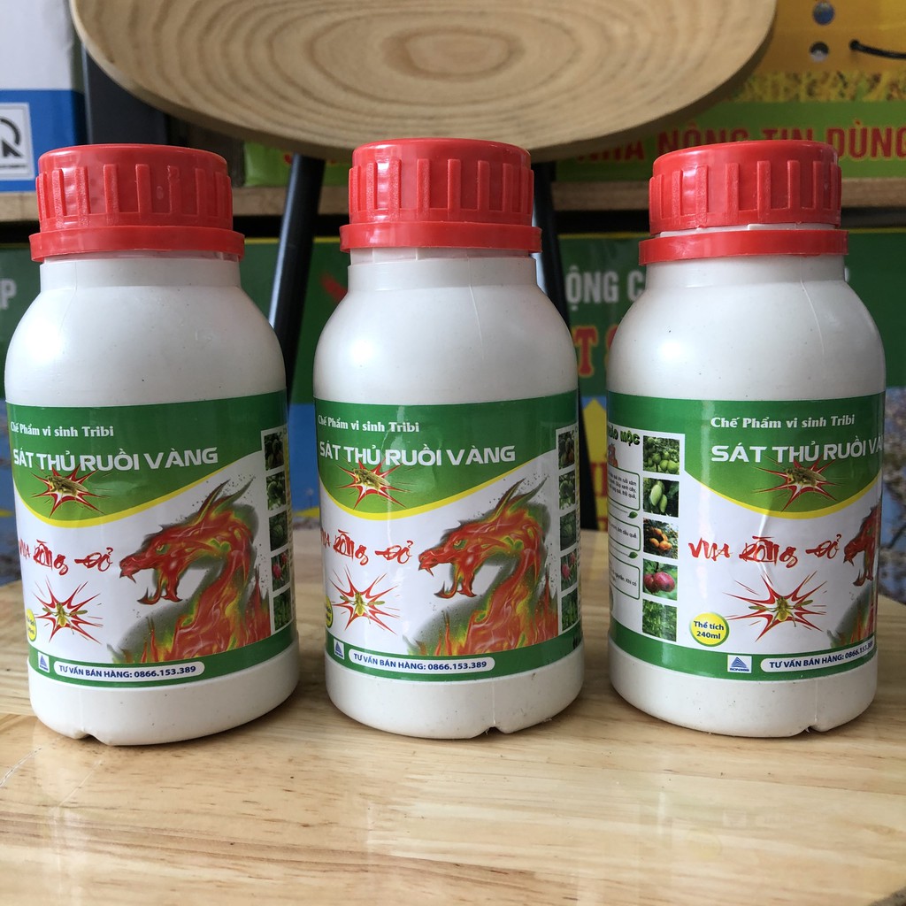 Diệt ruồi vàng hại quả - COMBO 3 CHAI 240ML -  diệt và xua đuổi ruồi vàng hại quả, tiêu ấu trùng ruồi từ trong trái