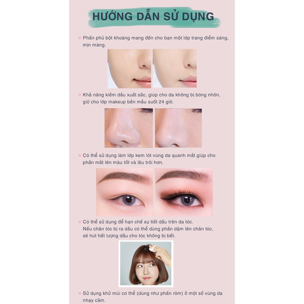 Phấn Phủ Khoáng Kiềm Dầu Dạng Nén Silkygirl No-sebum Blotting Pact 7g