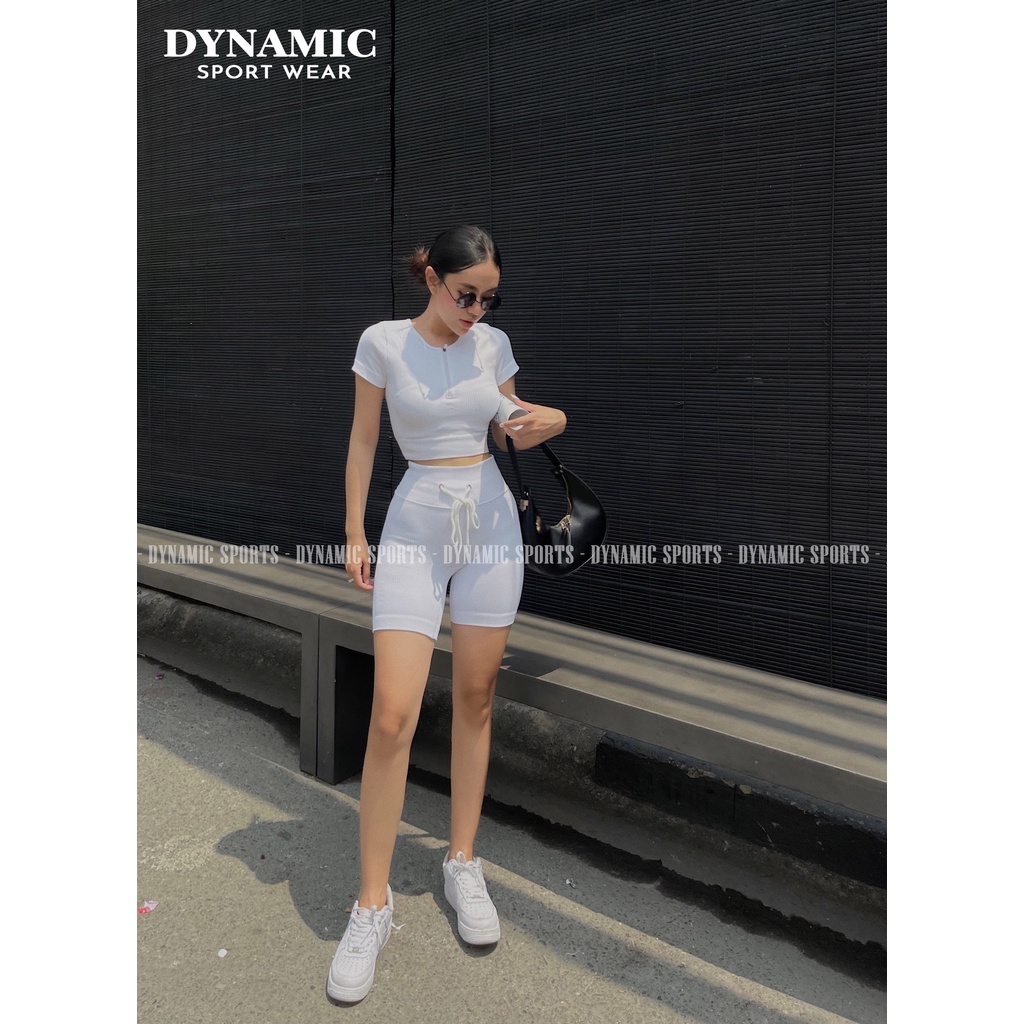 Quần đùi và Croptop thể thao tập Gym, Yoga, Aerobic nữ Biker