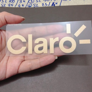 Sticker ủi, hình ủi, patch ủi chữ Claro (Phụ liệu may vá trang trí quần áo may mặc, Handmade, DIY)