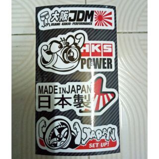 Tem logo decal  lẻ--10 x18 JDM  HKS