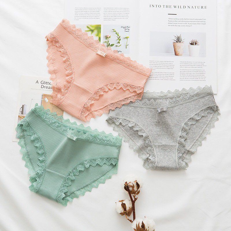 Quần Lót Nữ ❤️ FREESHIP❤️Quần Lót Phối Ren Sexy Cotton Tăm kháng khuẩn siêu sexy quyến rũ | BigBuy360 - bigbuy360.vn