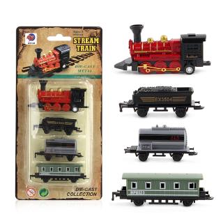 4 món mô hình tàu hỏa bằng hợp kim mini dành cho trẻ em