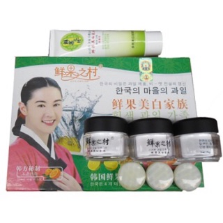 Bộ mỹ phẩm trắng da Dechangkum hoa quả