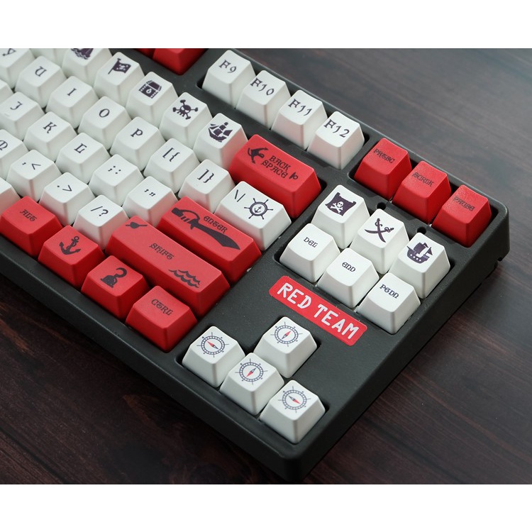 Chủ đề Keycap Pirate OEM Chiều cao PBT Thăng hoa 131 phím Thích hợp cho bàn phím cơ 104/68/87/980.etc