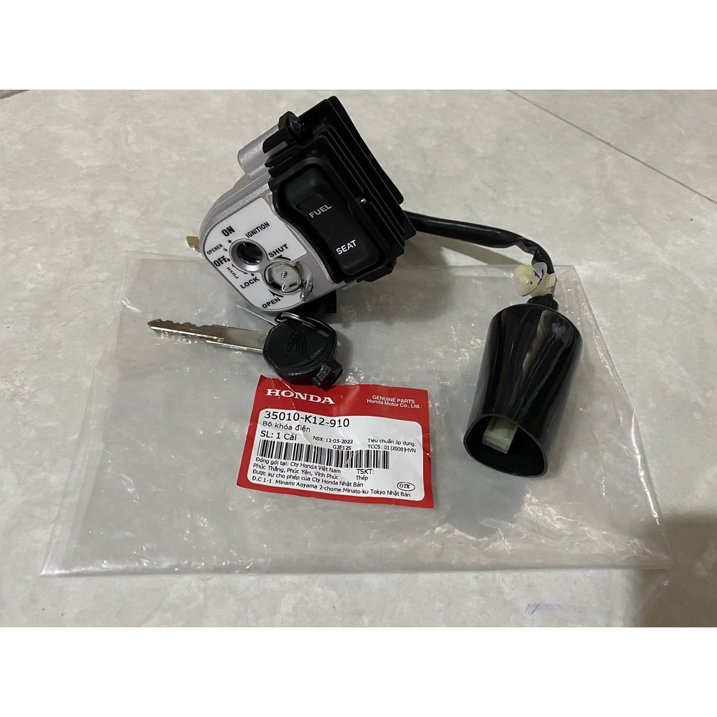 Bộ khóa điện - ổ khóa HONDA LEAD 125 năm 2013-2015 (Hai dây). 35010K12910