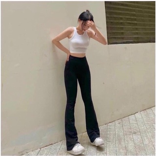 Quần ống loe thắt eo kèm ảnh thật