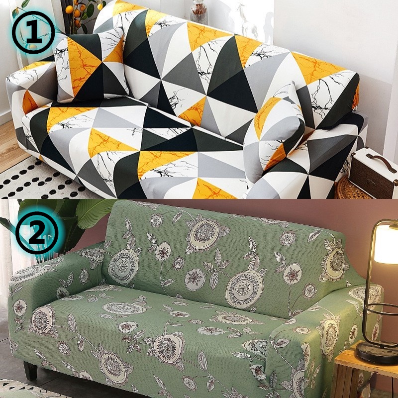 Vỏ Bọc Ghế Sofa Hình Chữ L 1/2/3/4 Chỗ Ngồi Chất Lượng Cao vải bọc ghế sofa giường in họa tiết giản dị thanh lịch nhiều màu sắc tùy chọn
