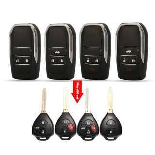 Vỏ Chìa Khóa 2 / 3 / 4 Nút Cho Xe Toyota Corolla Yaris Prado Taago Camry Rav4 Reiz Crown Avalon Valza the ordinary