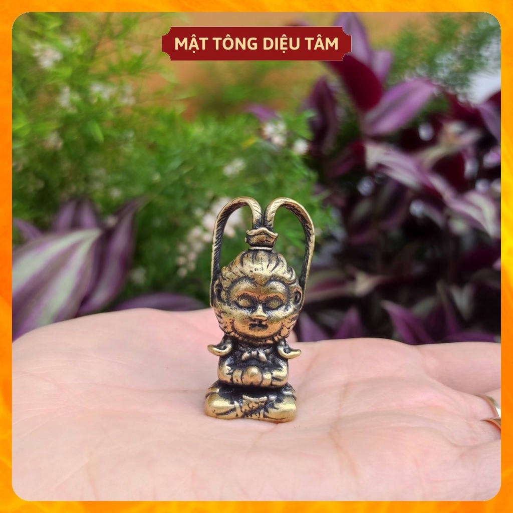 Tượng tôn ngộ không tề thiên đại thánh mini bày trang trí bàn trà, bàn làm việc phụ kiện trang trí bể cá tép cảnh