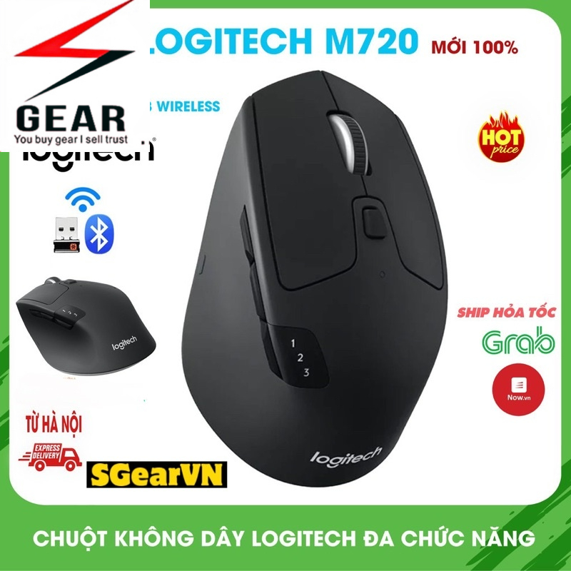 Chuột Bluetooth Logitech M720 (Đen)