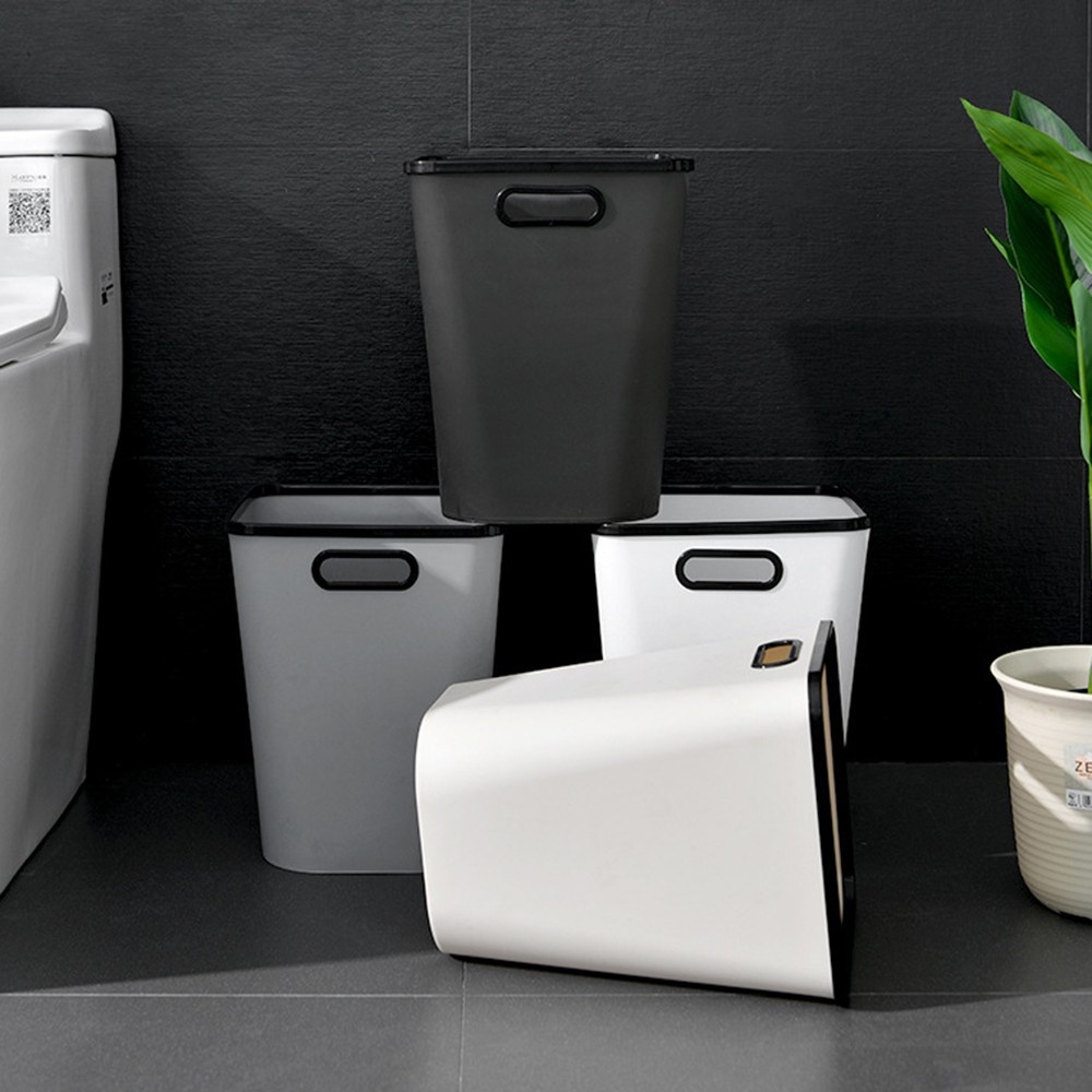 [Tổng Kho Sỉ] Thùng Đựng Rác Nhựa Văn Phòng VUÔNG HIỆN ĐẠI J8 Mới - Sọt Rác Xinh Decor