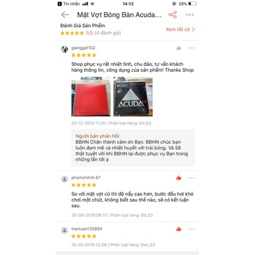 Mặt vợt bóng bàn Donic Acuda 3 phiên bản S1, S2, S3 sản xuất tại Đức