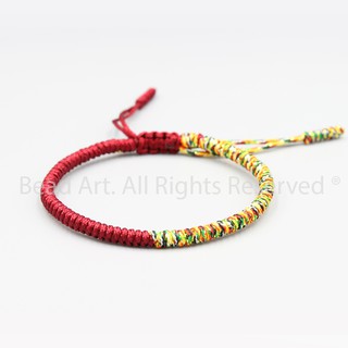 Vòng Tay Dây Ngũ Sắc Thắt Chỉ Màu Tibet Handmade (ĐỎ ĐÔ), Vòng Tay Phong Thuỷ, Chuỗi Hạt S50 - Bead Art