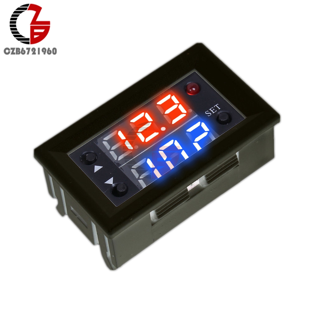 Dual Display Time Relay Module DC 12V Time Delay Relay Mini LED Digital Timer Relay Timing Delay Cycle Time Control Switch Home