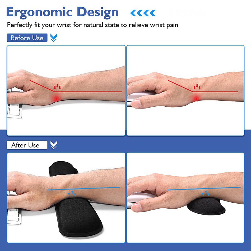 VICTSING Miếng Đệm Cổ Tay Chống Trượt Cho Bàn Phím Và Chuột Máy Tính 40cm | BigBuy360 - bigbuy360.vn