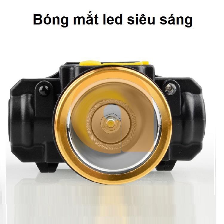 Đèn pin đội đầu cảm biến thông minh mắt Led siêu sáng (pin li-ion + sạc)