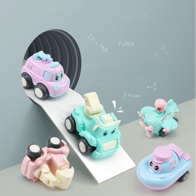 BỘ 3 Xe Mô Hình Mini kids Toys- Những người bạn vui vẻ - chạy bánh đà mượt mà, bền bỉ dành cho trẻ từ 1-5 tuổi