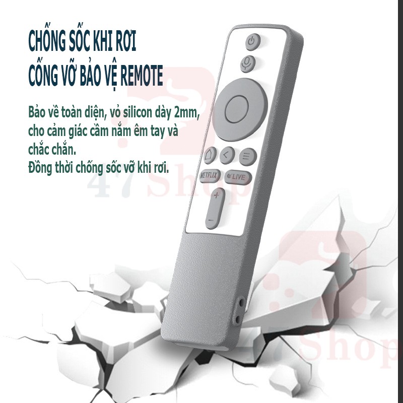 [CHÍNH HÃNG SIKAI] Vỏ silicon điều khiển Mibox S - Vỏ silicon bảo vệ remote Mibox S (Loại kín phím)