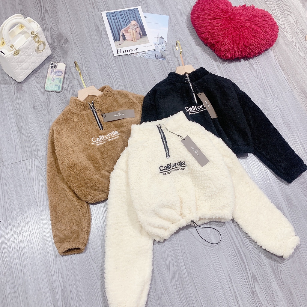 Áo lông crt california. Lông mướt mườn mượt - khoá cổ sịn sò nhé - có dây rút eo chỉnh tuỳ thích | BigBuy360 - bigbuy360.vn