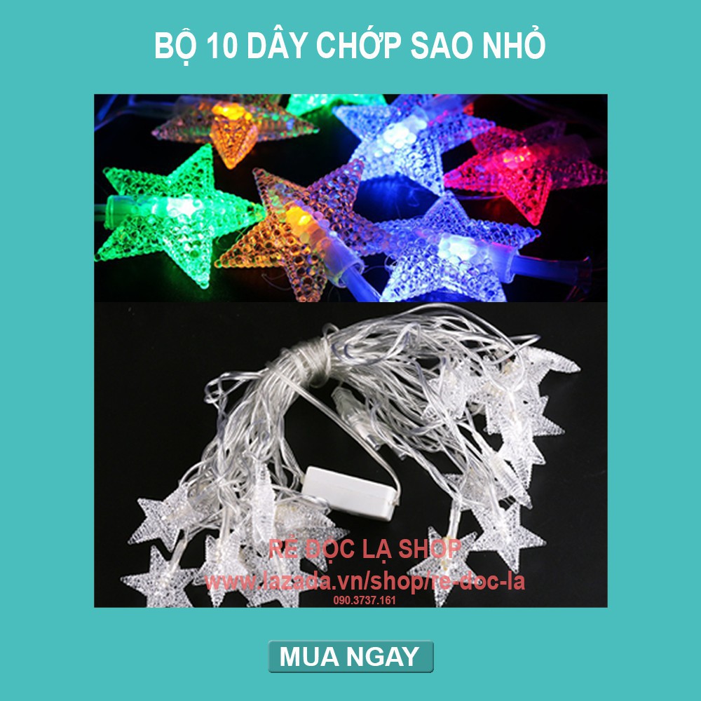 ĐÈN NHÁY NGÔI SAO NHỎ TRANG TRÍ NHIỀU MÀU _SỈ TOÀN QUỐC