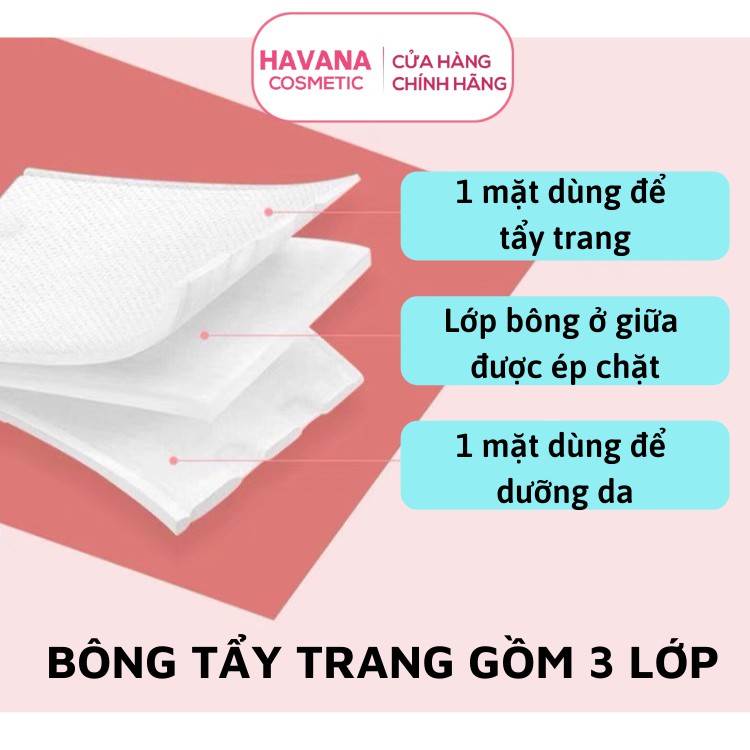 Bông tẩy trang cotton pad 3 lớp gói 222 miếng FM