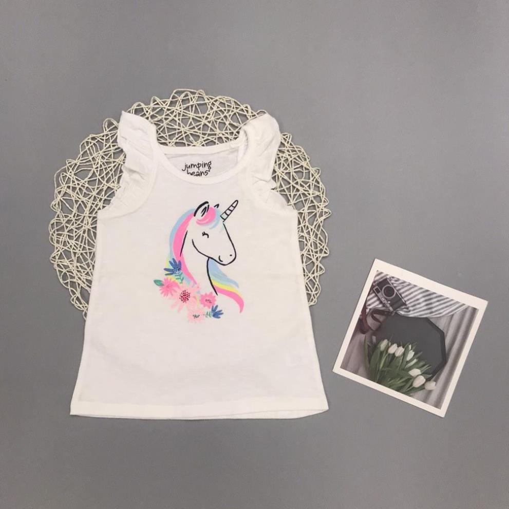 Áo thun bé gái, áo phông bé gái dáng ba lỗ, chất cotton, nhiều màu, size 1-7 - BONGKIDS