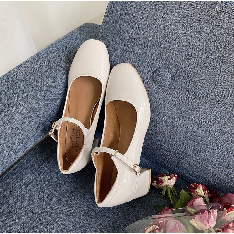 Giầy cao gót/ Giầy marry jane da bóng cao 5cm có đến size 40