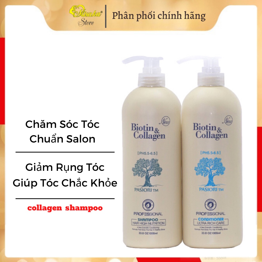 Dầu Gội Xả Biotin Collagen Giảm Rụng Tóc Cho Tóc Chắc Khỏe 1000ml