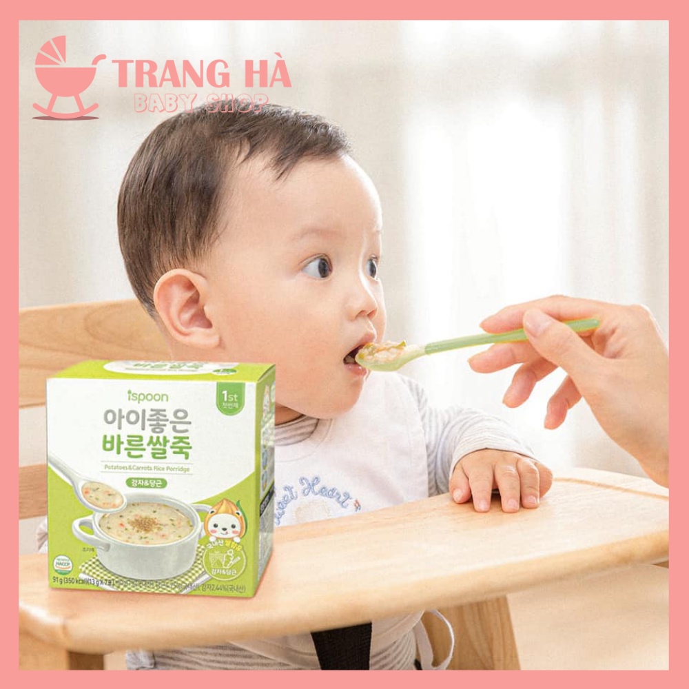 Cháo Ăn Dặm Hữu Cơ ISPOON Hàn Quốc Thơm Ngon Bổ Dưỡng Cho Bé Từ 6M+