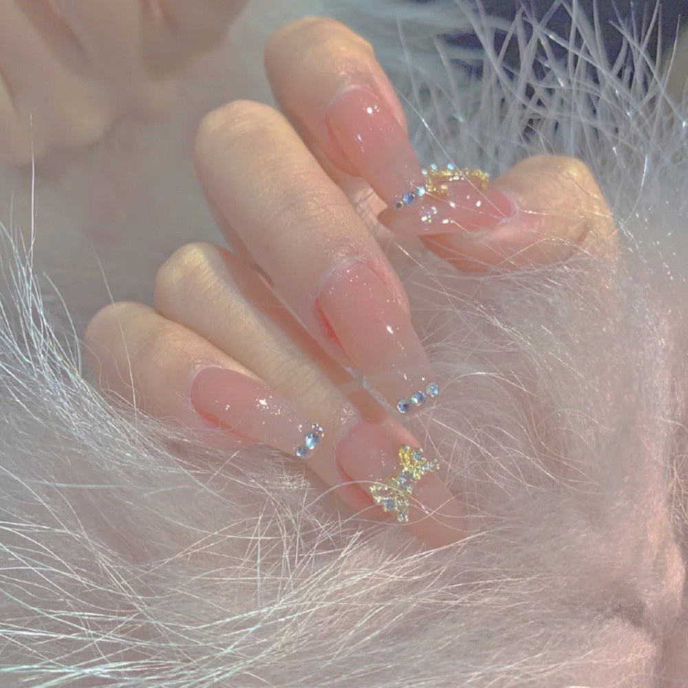 [Hàng mới về] Hộp 6 ngăn hạt đá tráng gương đáy phẳng nhiều cỡ hỗn hợp dùng cho trang trí móng tay nữ