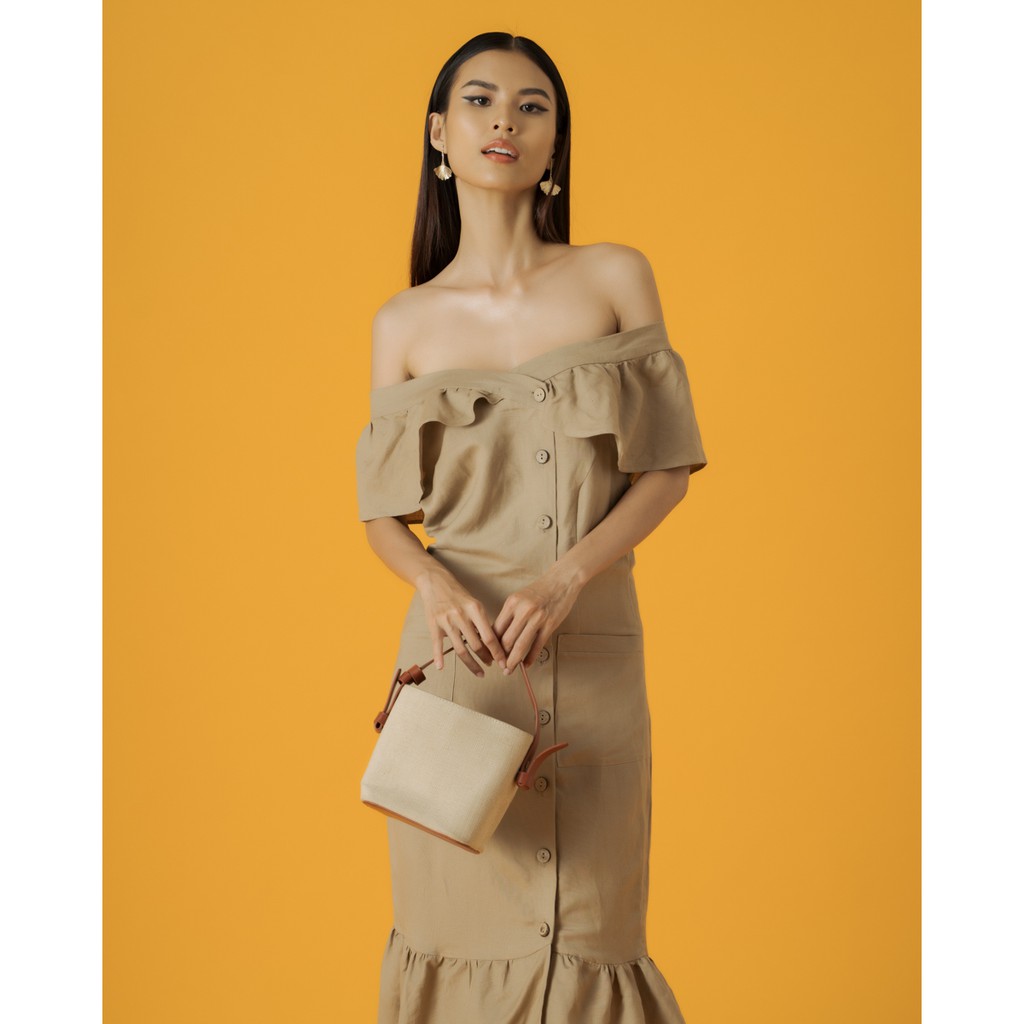 Đầm Linen Vàng Kem F2 Fashion &amp; Freedom