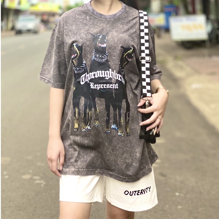 Quần Short OUTERITY kaki trắng dây rút nam nữ Unisex - gin store