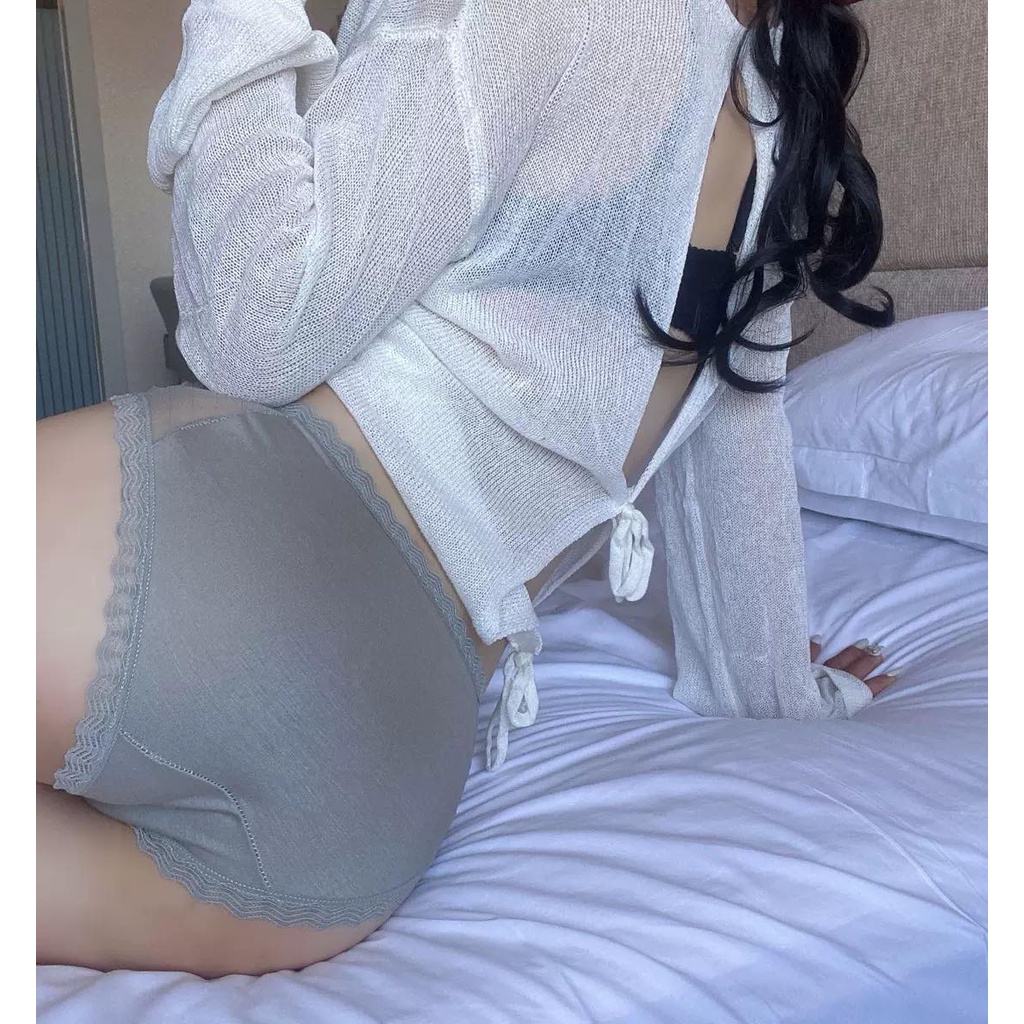 Quần lót thun cotton phối ren viền sóng sexy Sayla D3-07