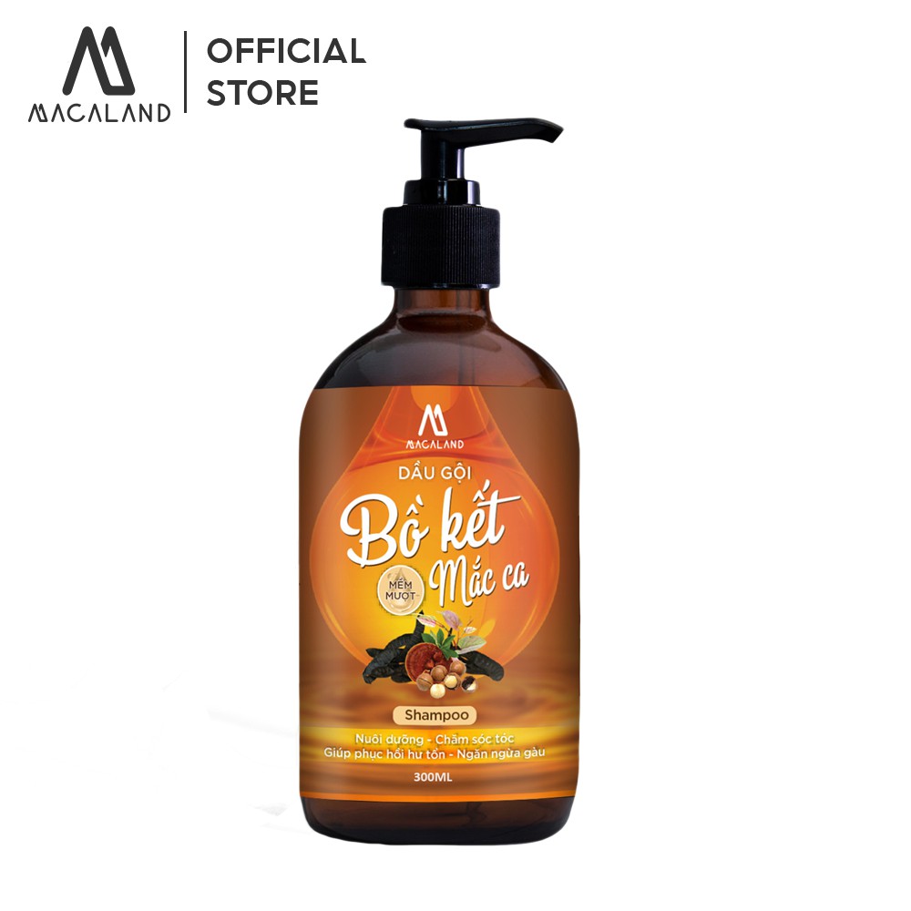 Dầu gội Bồ Kết mềm mượt 300ml tặng Xịt Dưỡng Tóc tinh dầu bưởi MACALAND giành cho tóc hư tổn | BigBuy360 - bigbuy360.vn
