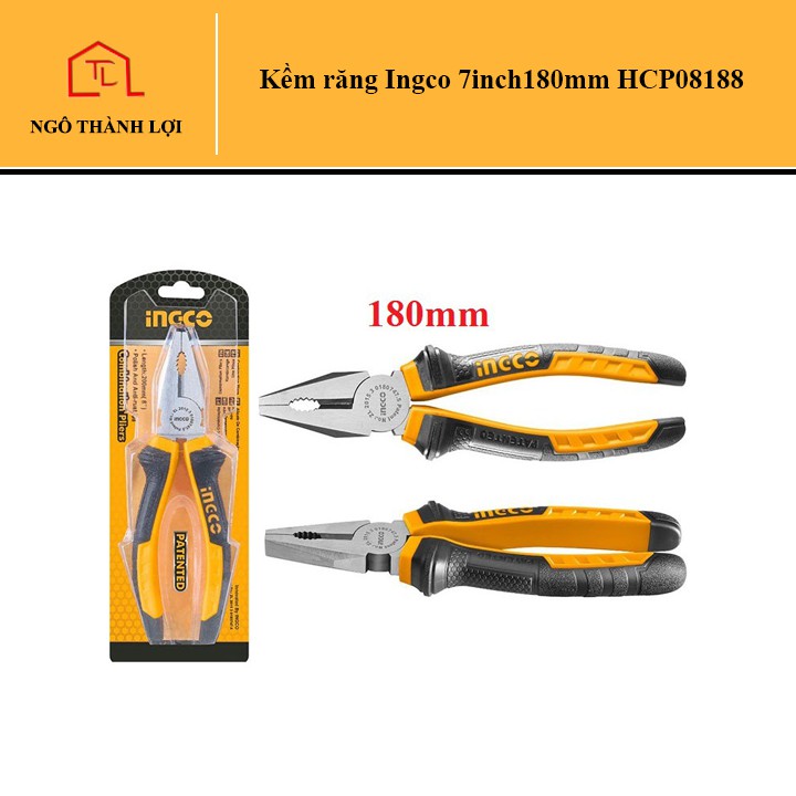 Kềm răng Ingco 7inch/180mm HCP08188 -  Kềm răng Ingco HCP08188