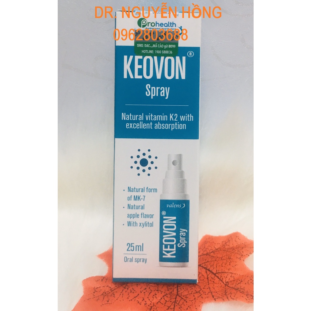 Keovon - Vitamin K2 Dạng Xịt - Hương táo - Kích thích tăng chiều cao cho trẻ