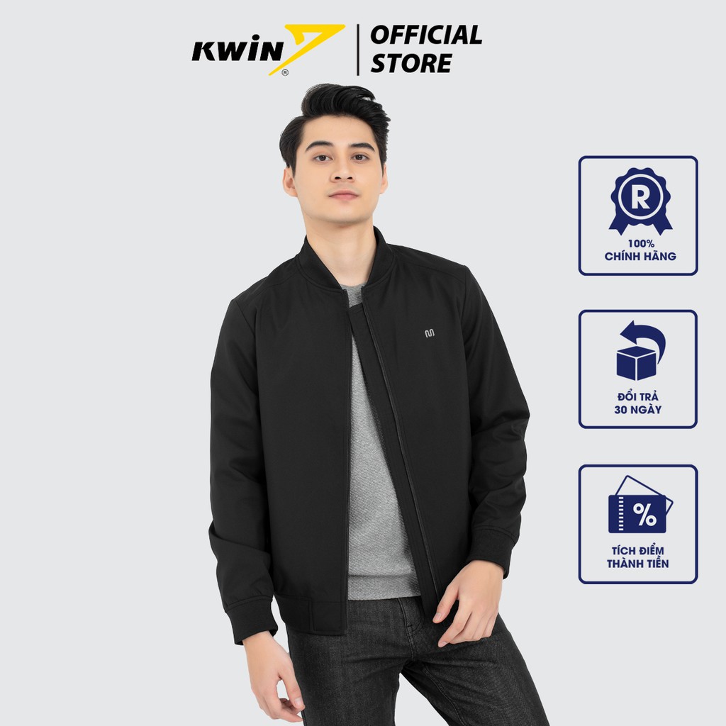 Áo khoác gió nam 2 lớp KWIN thiết kế cổ bomber nam tính, chống thấm nước, cản gió tốt - IJK020W1