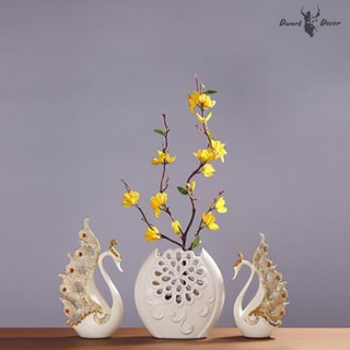 🔥𝐇𝐎𝐓 𝐃𝐄𝐀𝐋🔥Bộ Thiên Nga Trắng Bên Mai Vàng Trưng Bày Tủ Kính MQ-006