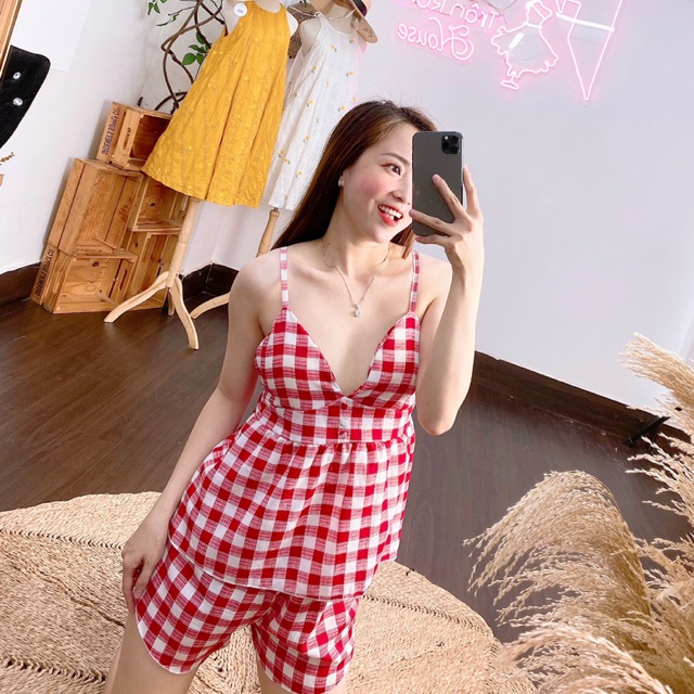 [ SALE ] Bộ Lụa 2 Dây Babydoll