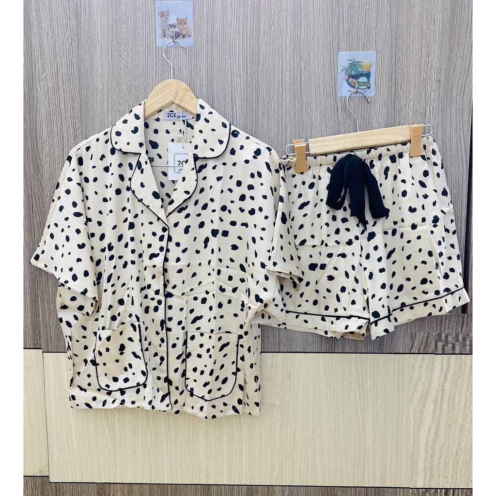 Đồ Bộ Lụa Latin- Tay Cánh Dơi Quần Đùi