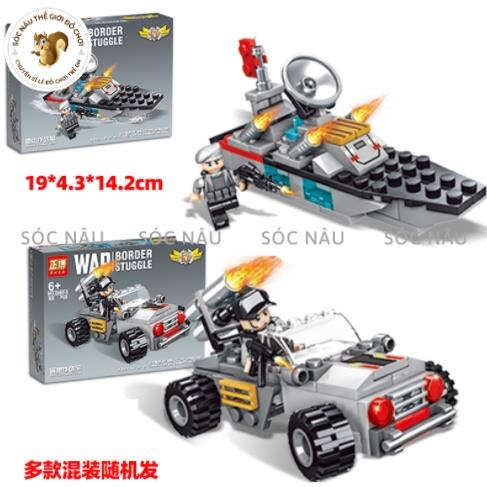 Đồ chơi Lego xếp hình tàu chiến đấu quân sự khổng lồ giúp trẻ tư duy trí tuệ xếp hình lắp ráp sáng tạo Sóc nâu