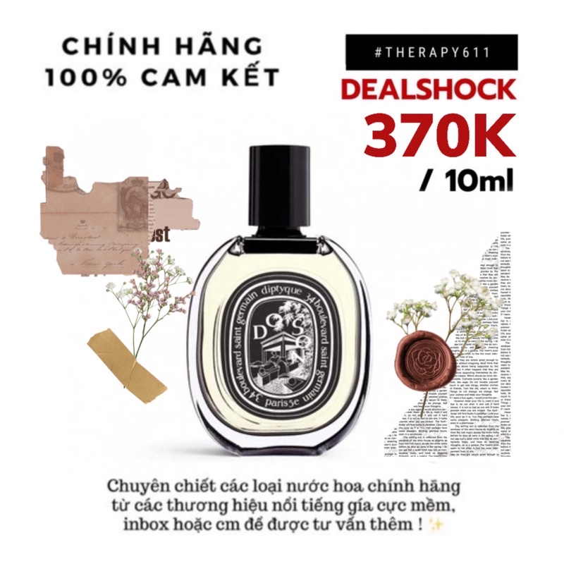 [𝗦𝗔𝗟𝗘]..::✨Nước hoa dùng thử Diptyque Do Son EDP 5ml/10ml/20ml✨::..