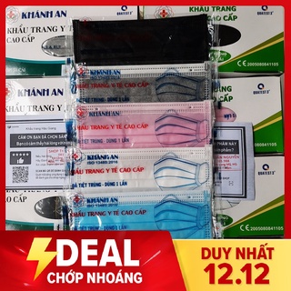 50Pcs medical face mask 4 layers Khẩu trang y tế 4 lớp kháng khuẩn tiệt trùng từng cái Khánh An
