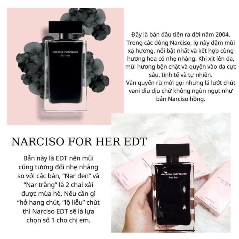 narcιѕo - Nước Hoa Narciso Rodriguez EDT Màu Đen (5ML/10ML)